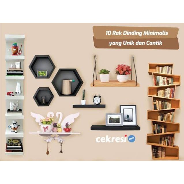 rak dinding ambalan  minimalis tempel melayang cantik serbaguna bisa untuk foto file action figure h