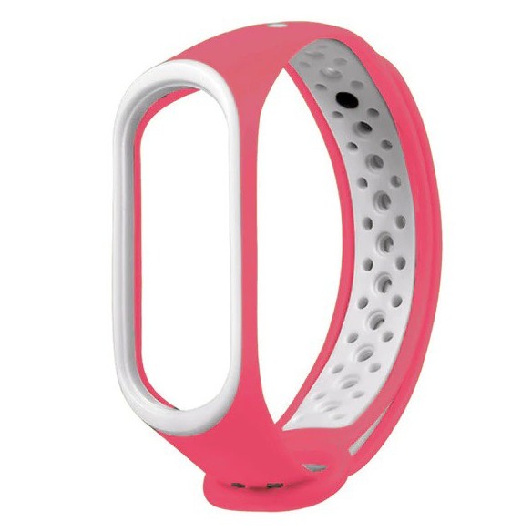Sporty Strap Mi Band 4 / Mi Band 3 / M6 M5 M4 M3 Tali Jam Sport Xiaomi Mi Band OASE Sneakers-Pink Putih