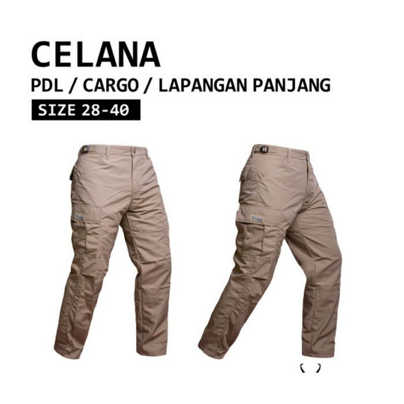 Termurah Celana PDL Cargo Panjang/Celana Lapangan/Celana PDL Pramuka dan PMR/Celana PDL Sekolah/Cela