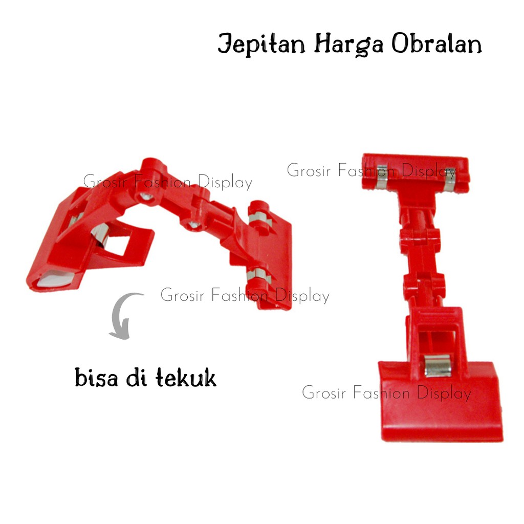 Jepitan Kertas Harga Obralan / Penjepit Price Tag Promo Jepitan Robot Bisa Ditekuk / Sale (BH)