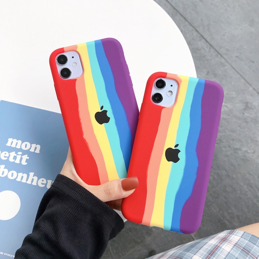 SILICON LOGO PRIDE EDITION RAINBOW IPHONE 11 PRO 11 PROMAX 12 MINI 12 PRO 12 PROMAX