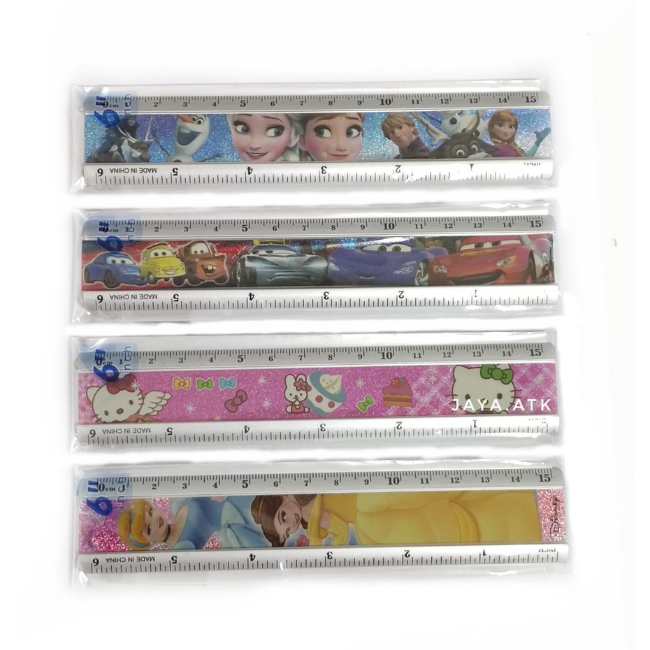 

PENGGARIS ALUMINIUM 15 CM MISTAR ALU KECIL KARAKTER LUCU ANAK STAINLESS RULLER