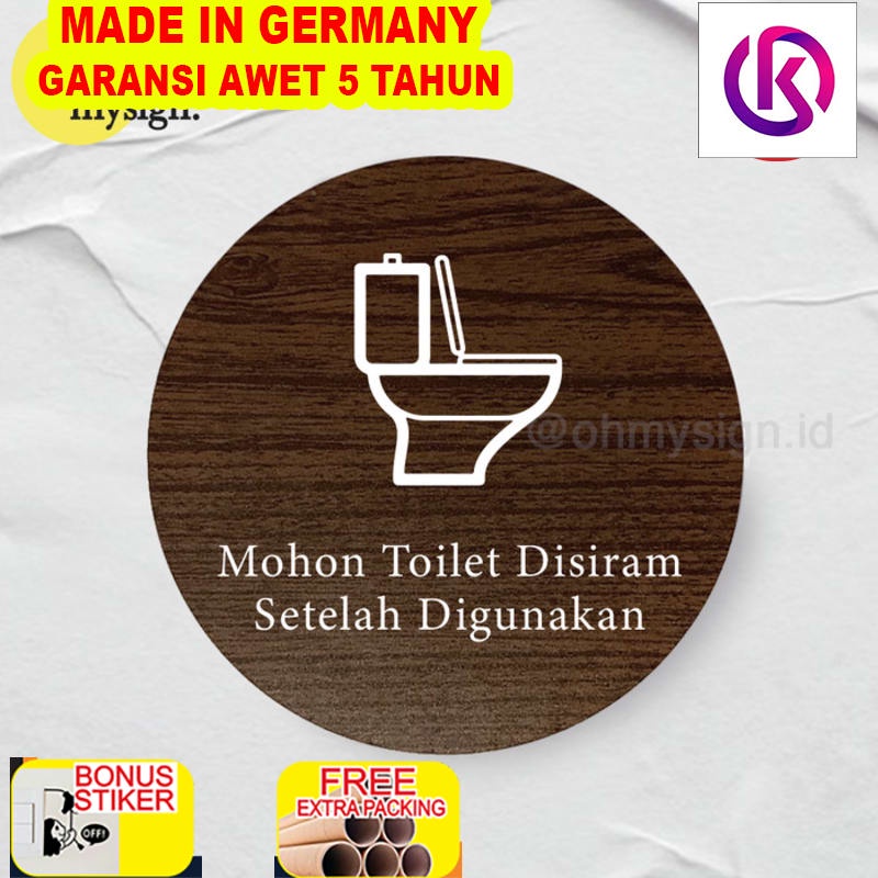 

Terlaris Mohon Toilet Disiram Sign Board Kayu Bulat Print Signage Label