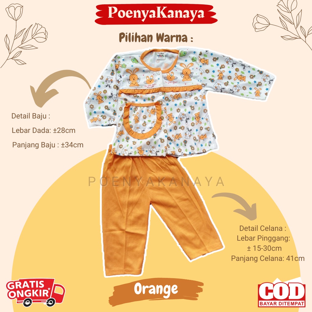 Setelan Baju Bayi Piyama Bayi Panjang Perempuan MY LITTLE ANGEL Syifana 6-18 bulan SPY21