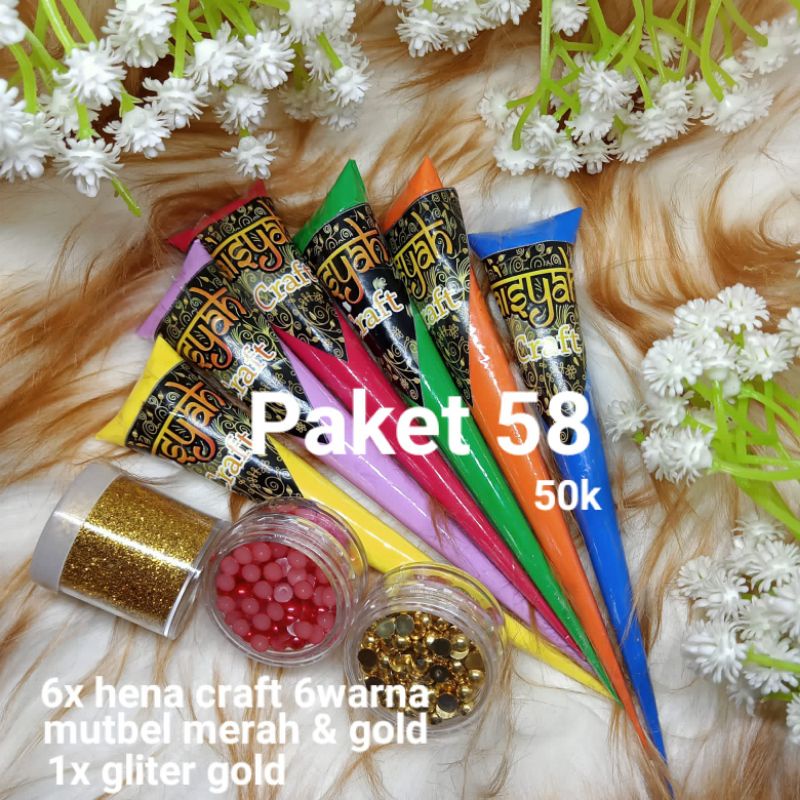 

henna aisyah - paket henna craft 50.000 (paket 58)