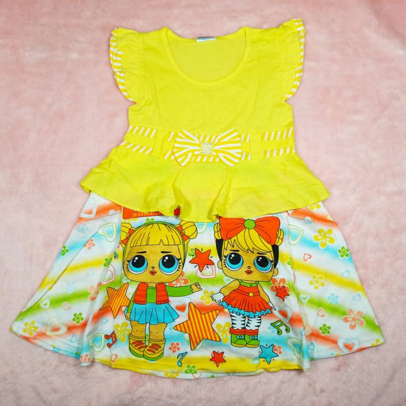 Ss#1009 Dress Anak Perempuan Size 1-2tahun / Pakaian Anak Cewek / Dress Lucu / Dress Cantik