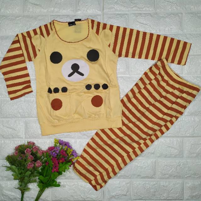 Ss#167 Setelan Piyama Anak Model Za-ra Kids size 1-3thn Bahan Kaus / Export Quality Baju Tidur Anak