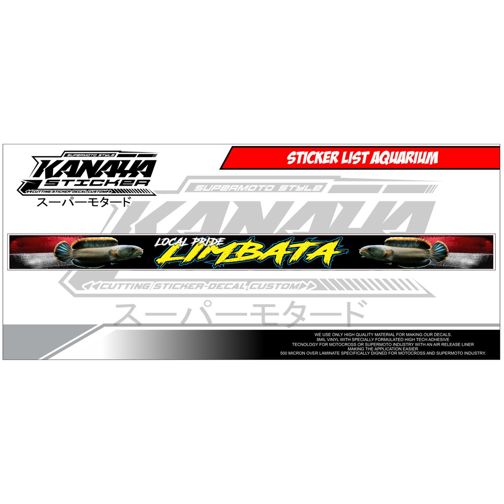 Sticker Aquarium Limbata | Stiker Akuarium Channa Limbata - Kanayasticker