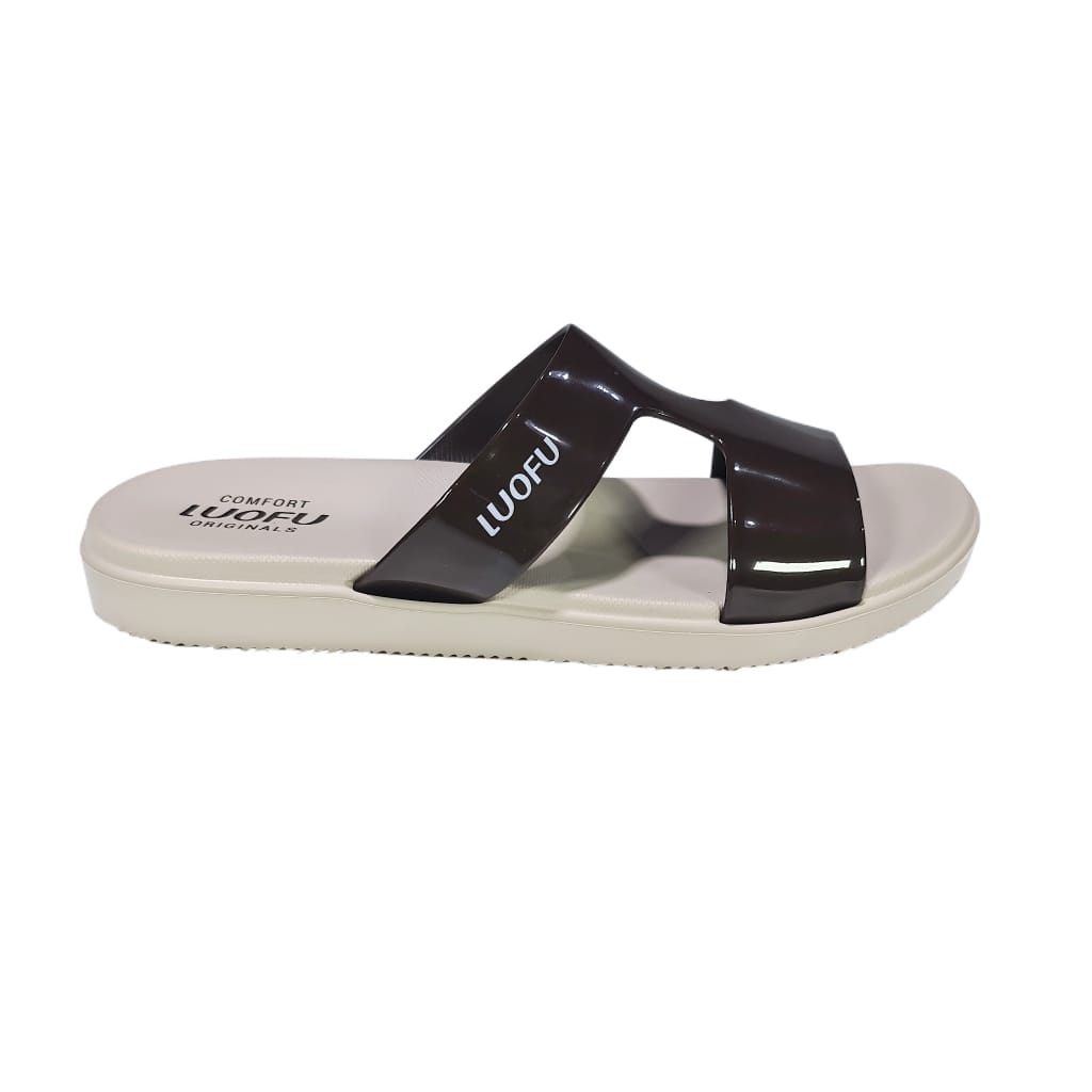 LUOFU ORIGINAL jelly sandal karet empuk murah selop wanita sendal import cewek E7190A01-KH6W