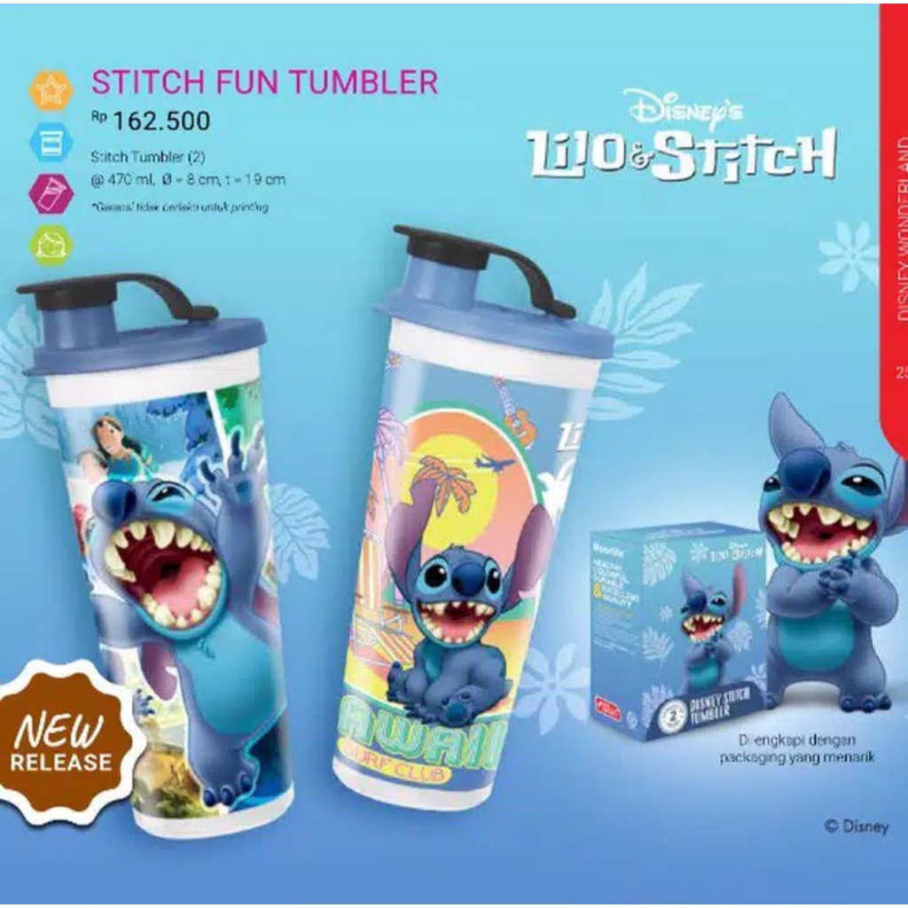 Tumbler Lilo Stitch Moorlife harga eceran | Tumbler Anak | Botol Minum Karakter Disney