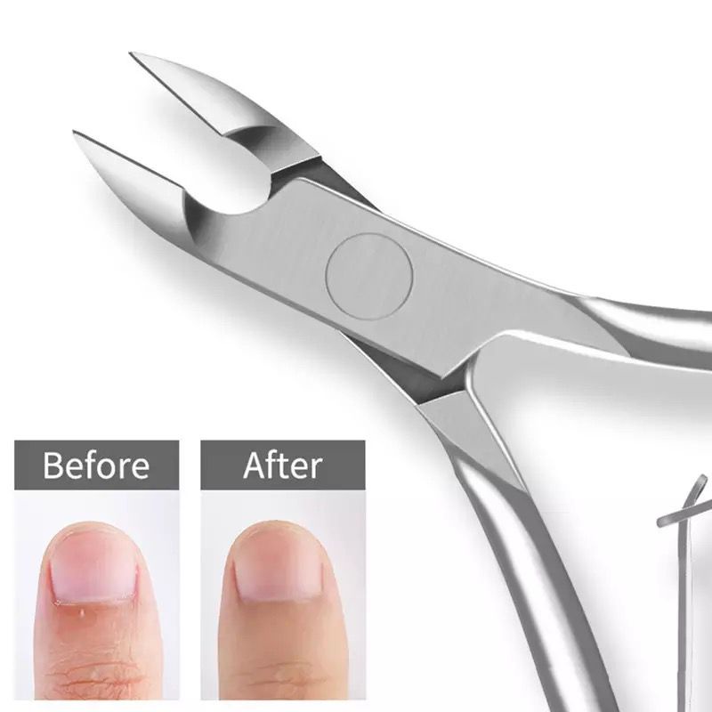 Tang Gunting Kuku Jempol Kaki Miring Stainless Steel Anti Cantengan Toe Nail Clipper Kulit Mati Dan Kutikula Nipper F712