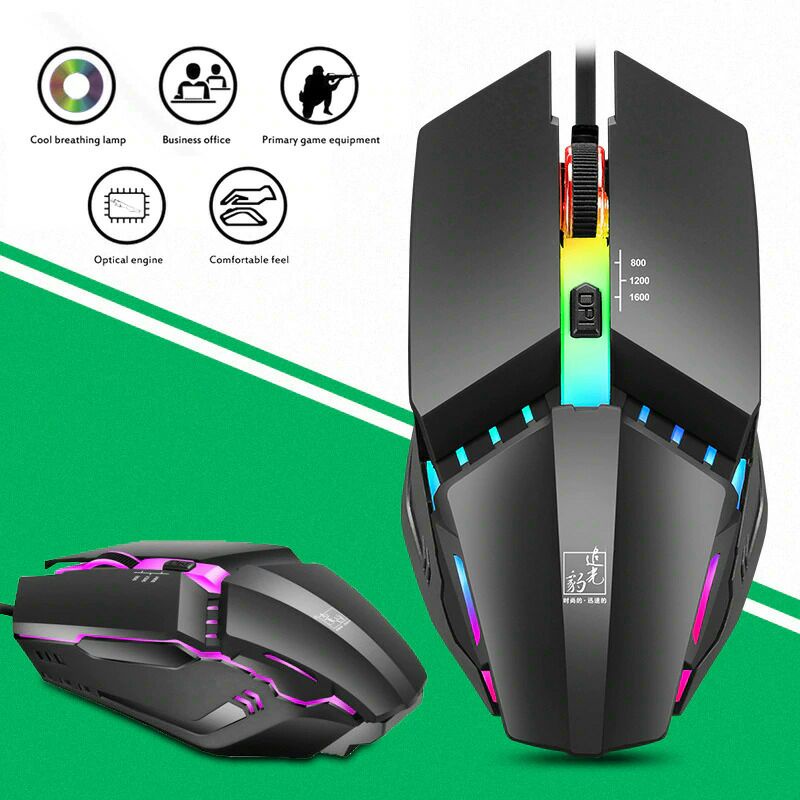 Centechia Mouse Gaming LED RGB 1600 DPI-K3 - Black