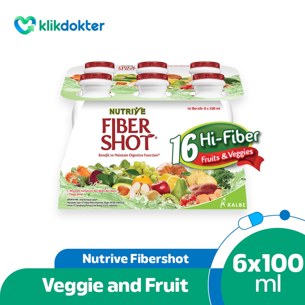 

Nutrive Fibershot Fruit Veggie 6x100ml