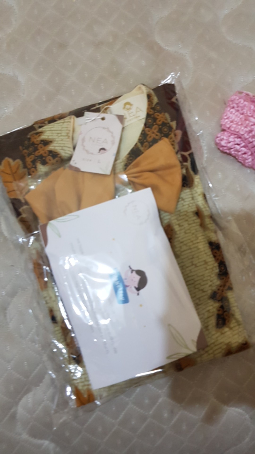 Nea Cotton Kutung Dress Olin Autumn Leaf O-08 Dress Batik Kutung Modern Anak Perempuan Cewe Cewek