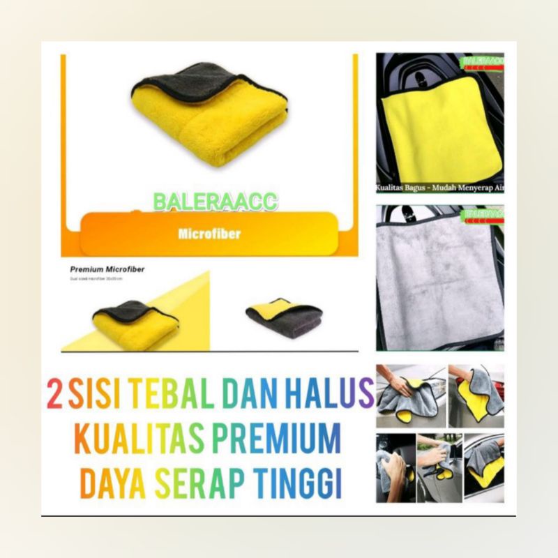Kain Lap Microfiber Motor Dan Mobil Super Halus Di Dua sisi Daya serap maksimal Multiguna Fazzio Vario Pcx Nmax Aerox Adv150 DLL