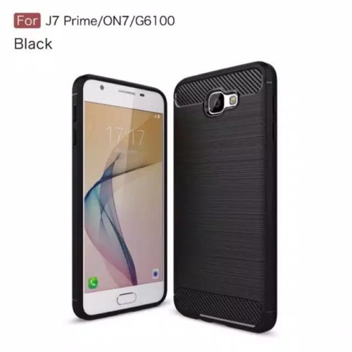 Case iPaky Carbon Samsung J7 Prime Sopkes HP Samsung J7 Prime Premium Kondom Hp Hitam Lentur