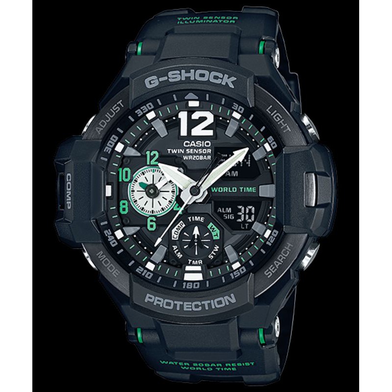 Jam Tangan Pria Merk G Shock Type Ga-1100-1A3 Original Bm Baterai Free Box Set
