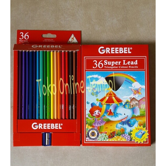 

WARNAPENSIL- ATK41GB 36 WARNA PENSIL WARNA SEGITIGA TRIANGULAR SUPERLEAD GREEBEL SD -PENSIL WARNA