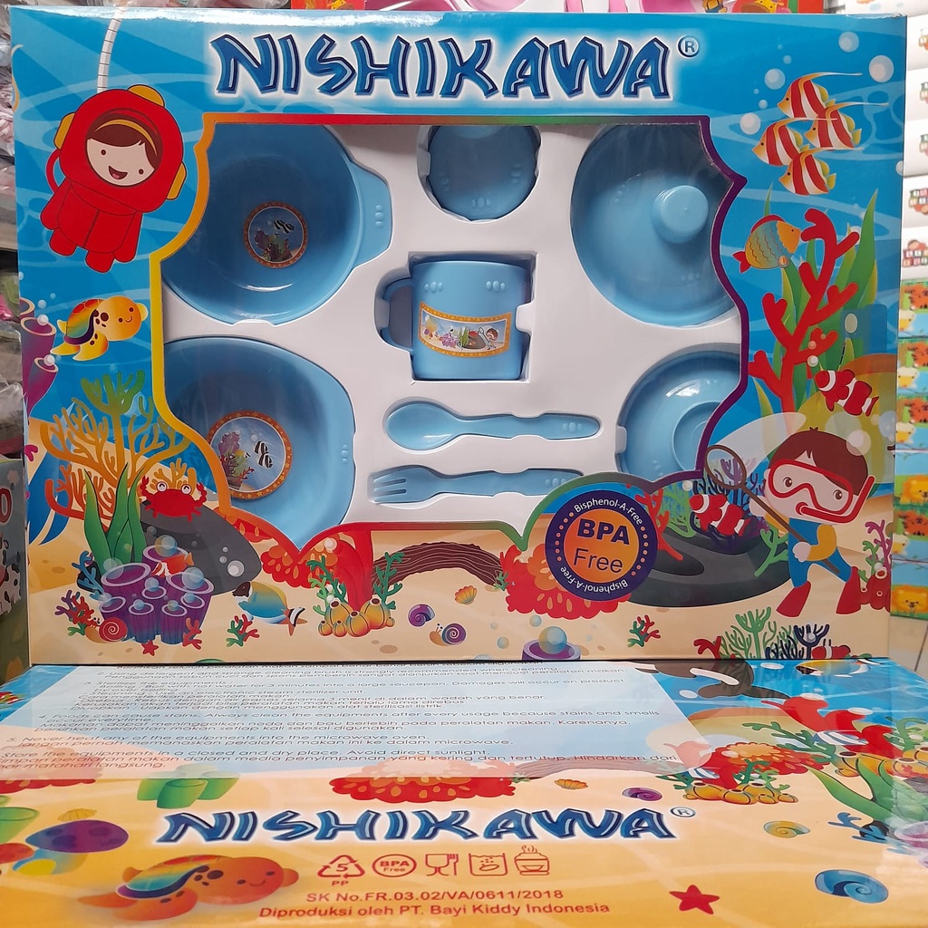 Tempat Makan Bayi Feeding Set NIshikawa Ukuran Besar