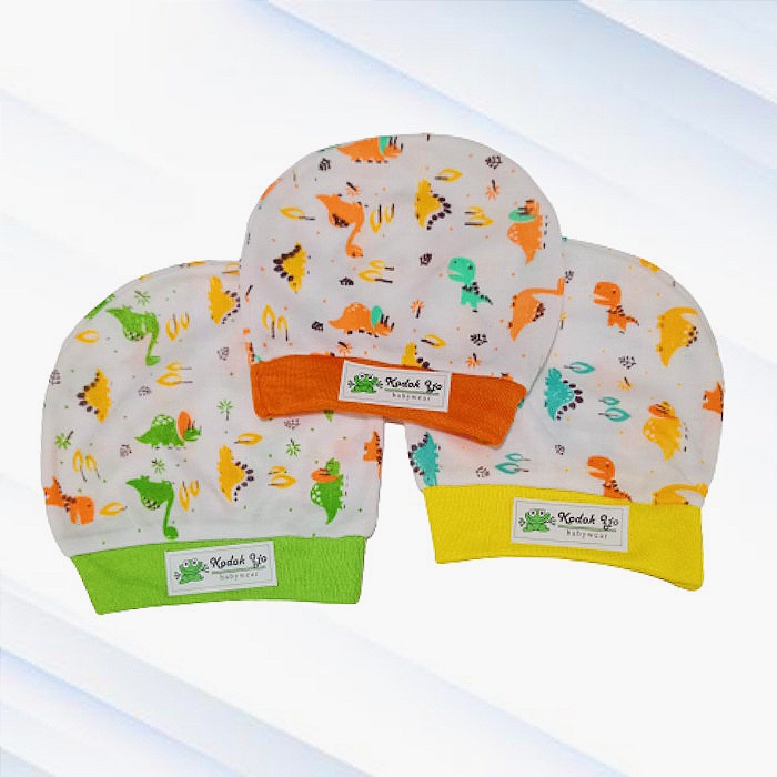 Topi Kupluk Bayi 0-12 bulan | Topi Bayi Motif Print Murah