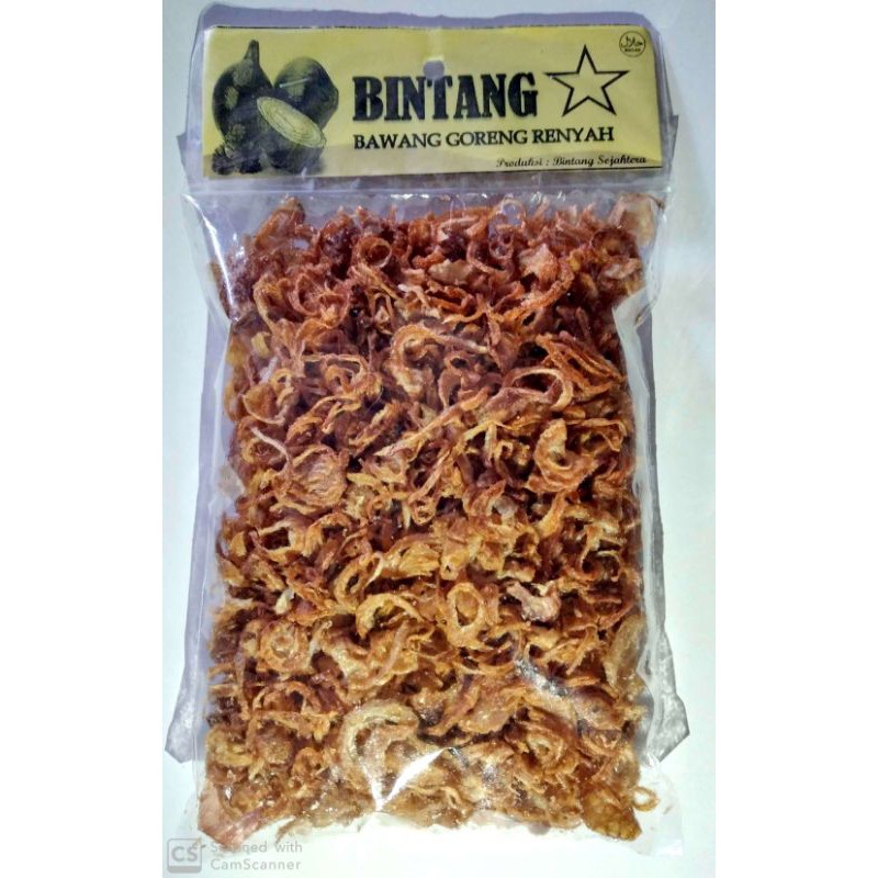 

BAWANG GORENG BINTANG,TANPA TEPUNG ,KEMASAN 200 Gram