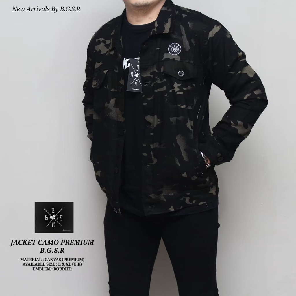 Jaket Parka Camo Premium Bulet BGSR  - JAKET ARMY PREMIUM BGSR CAMO PRIA -  Jaket loreng