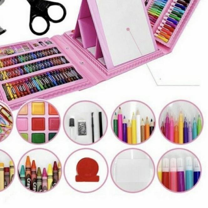 

OD0✶ TJ-498 Set Drawing pen 208 pcs/Art Set Crayon anak 208 pcs SEGERA BELI