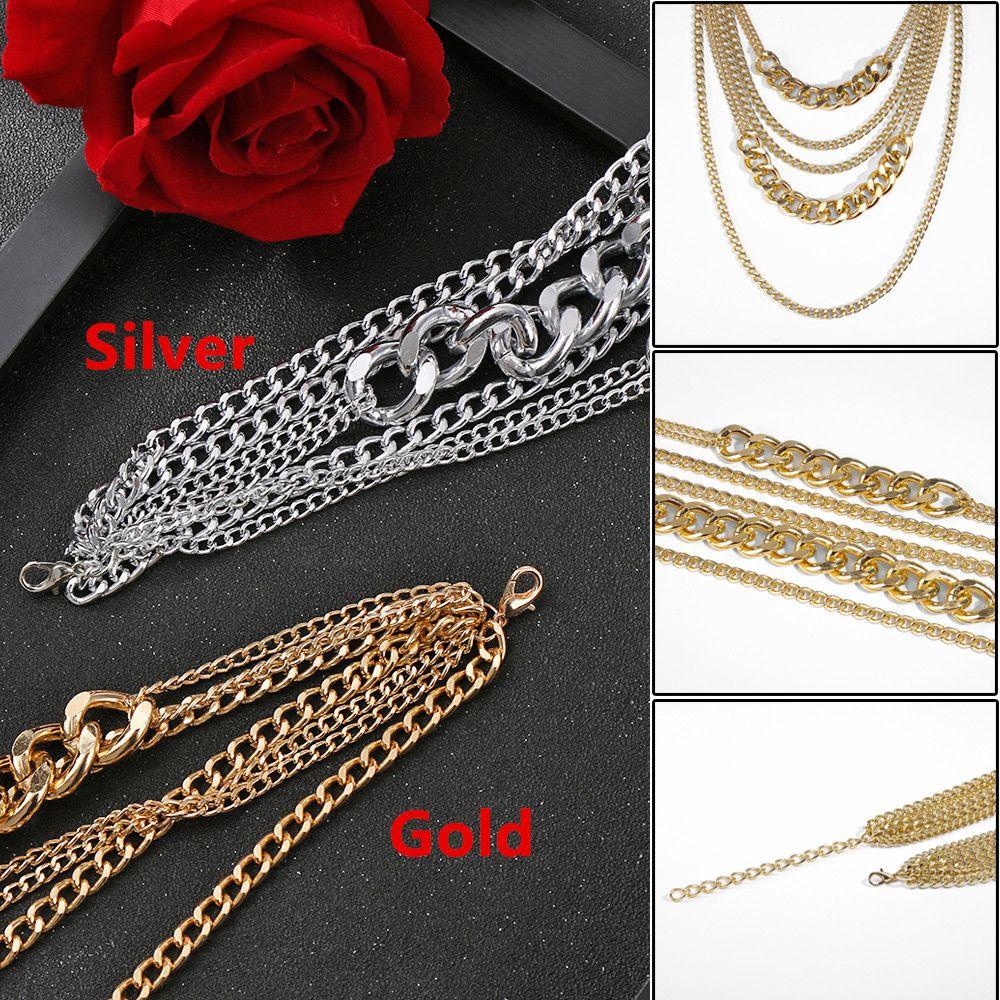 Lily Tebal Curb Rantai Fashion Berlebihan Hip Hop Perhiasan Punk Choker