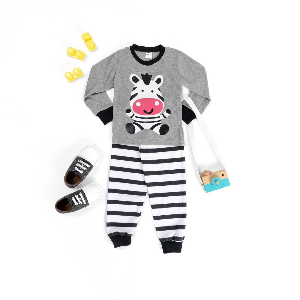 Owlet - setelan anak / piyama anak bergambar / piyama panjang / baju tidur anak