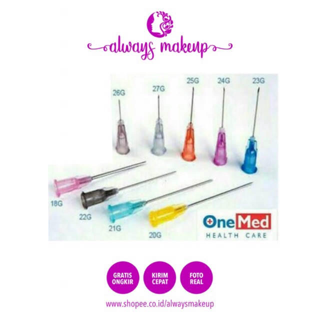 Jual (ONE MED) Jarum suntik 23G / 24G / 25G / 27G needle lipolab