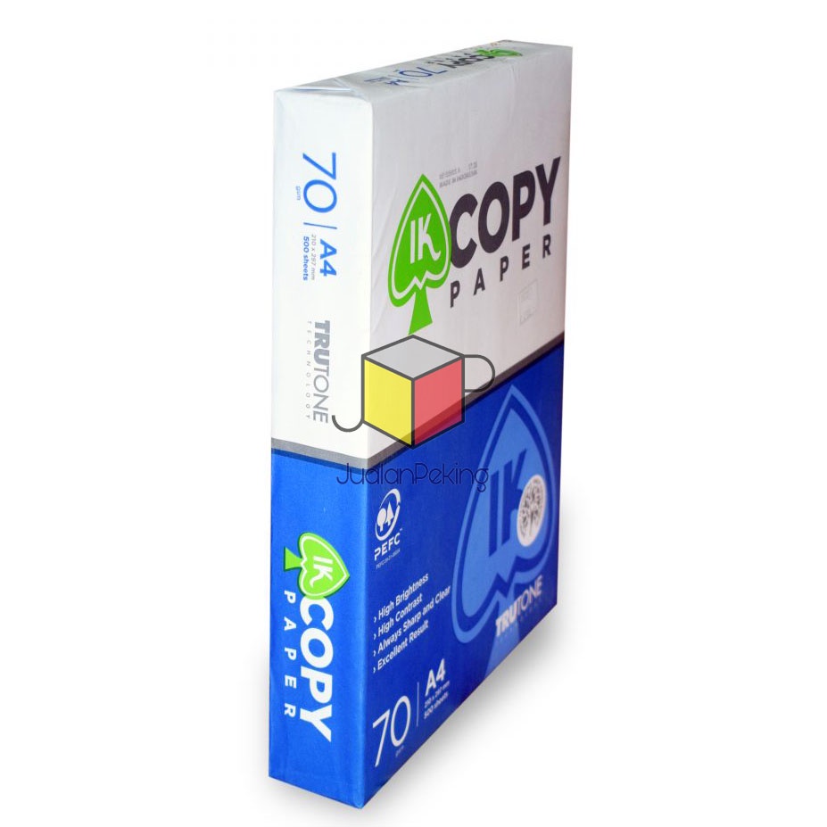 

Kertas HVS A4 75 GSM kertas print potocopy merk IK Copypaper