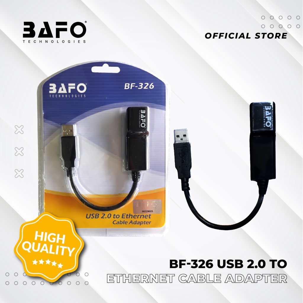 Usb 2.0 to lan bafo 10/100Mbps ethernet cable adapter bf-326 - Usb2.0 to rj45 bf326