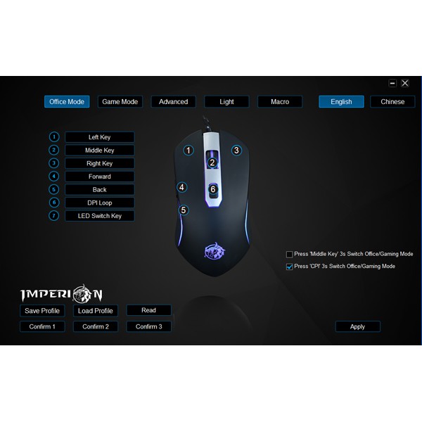 Mouse gaming imperion Javelin M410 rgb &amp; macro - Imperion m-410