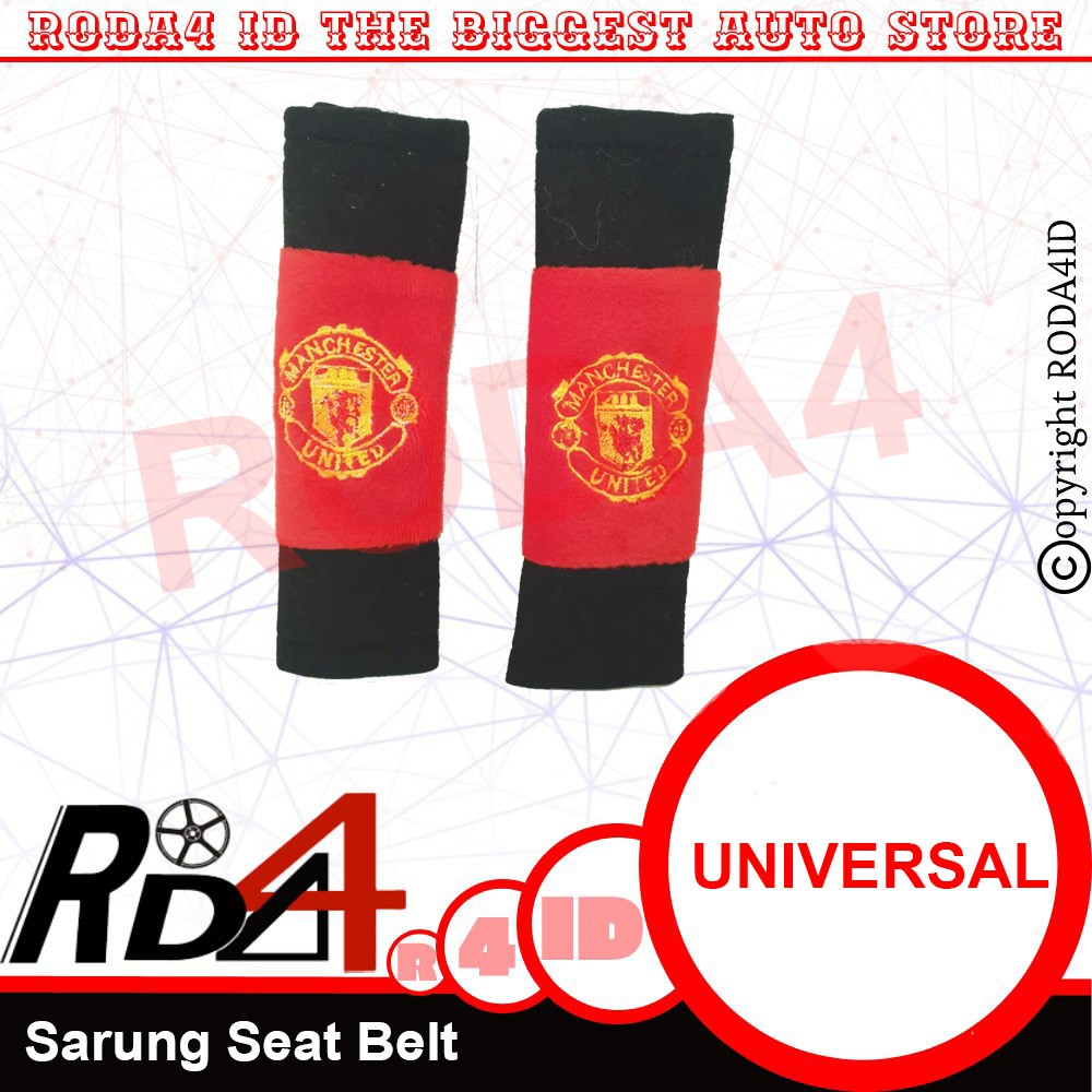 Sarung Tali Sabuk Pengaman Mobil Seat Belt Motif Manchester United