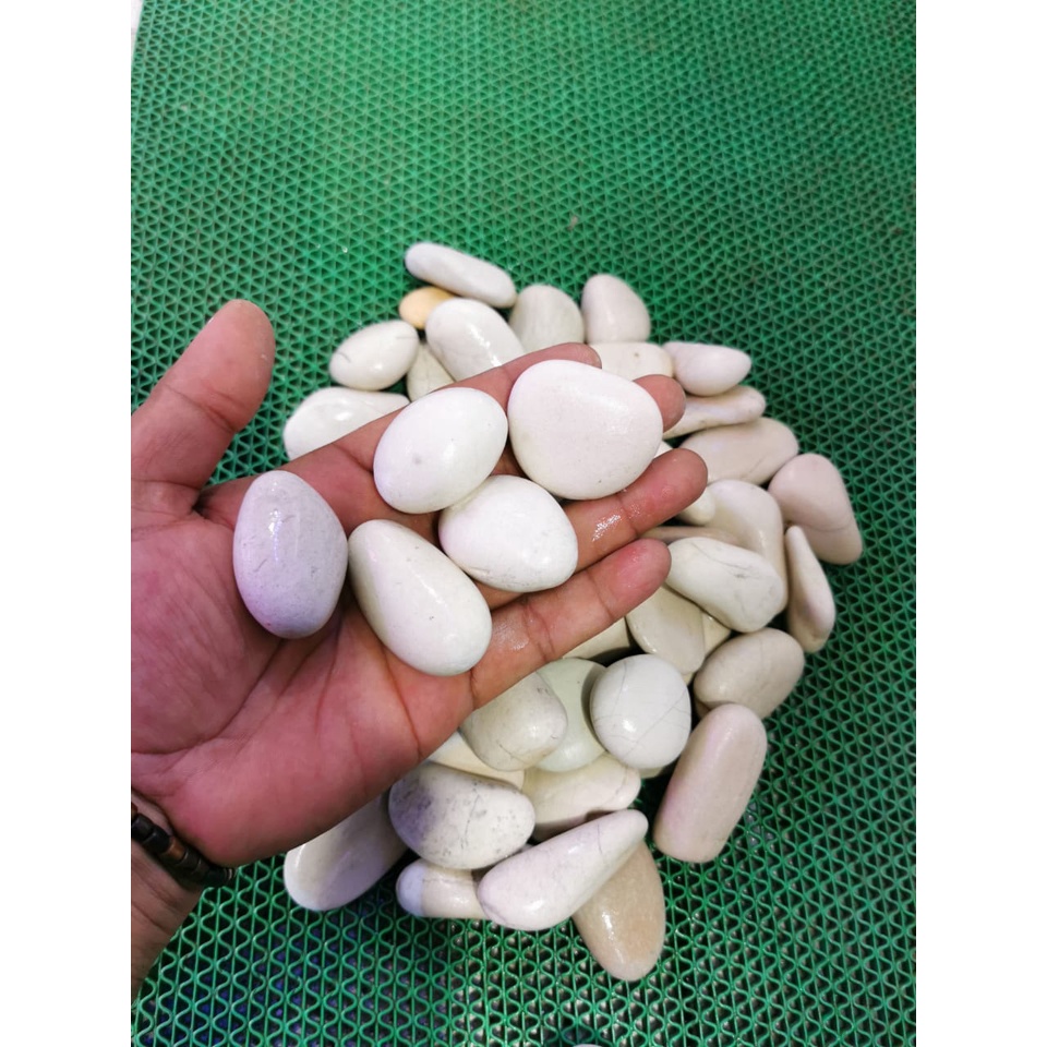 Batu Koral Putih / batu dekorasi taman batu makam batu hias tanaman 1kg aquarium-aquascape