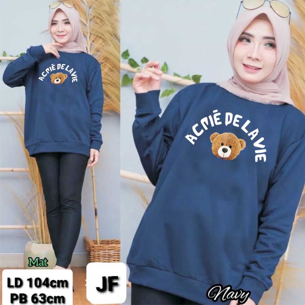 JF Atasan Kaos Sweater Lengan Panjang Wanita DE LAVIE