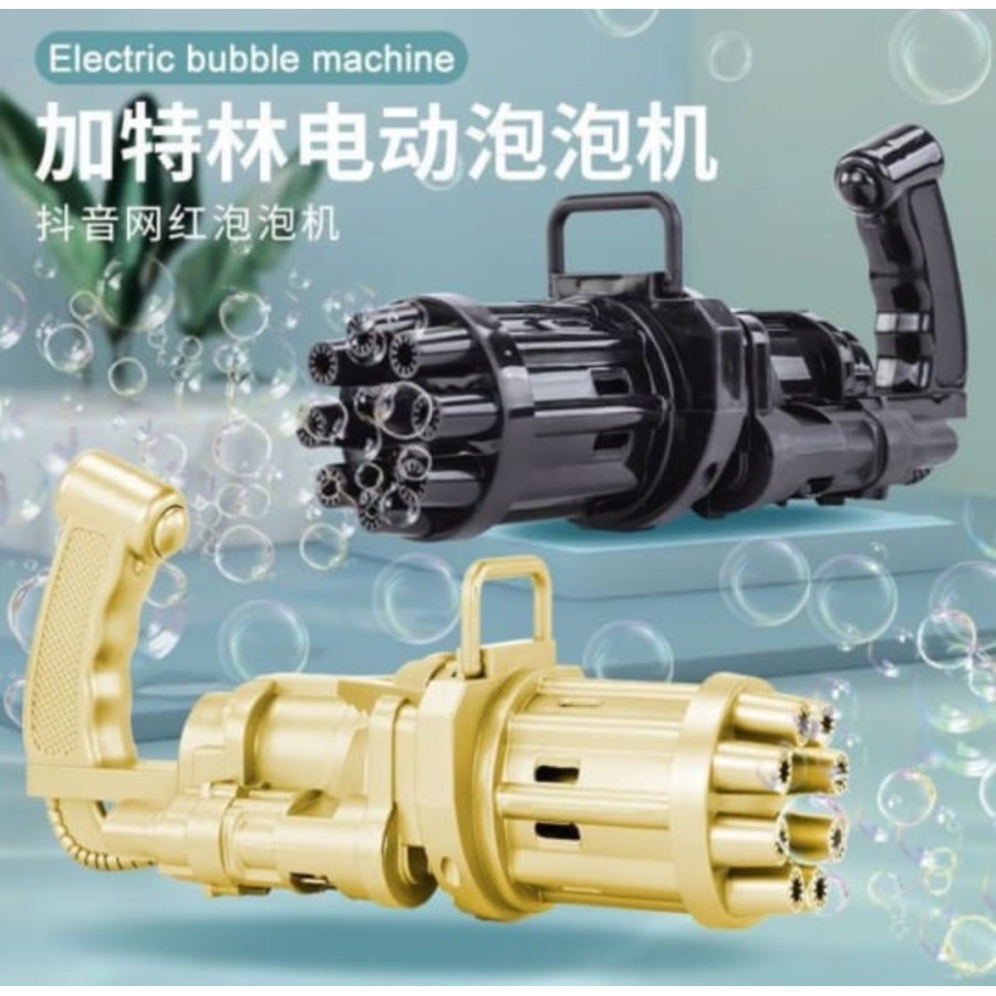 Electrix Bubble Gutling Machine Gun Mainan Anak Pistol Gelembung Busa Sabun