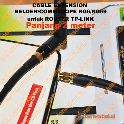 TP-LINK ROUTER CABLE EXTENSION KABEL EKSTENSION BELDEN/COMMSCOPE (2M)