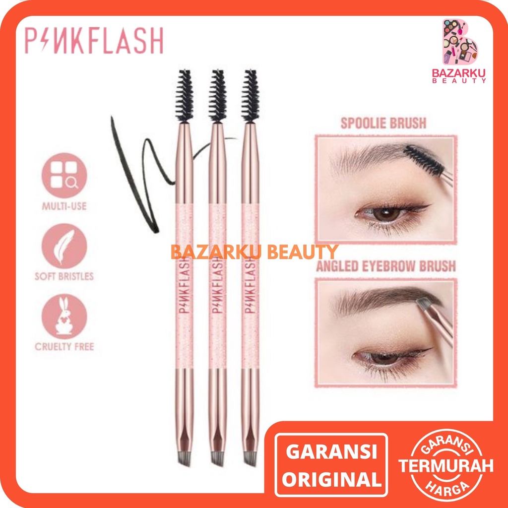 Pinkflash Brush Multi Use Duo Brush Eyebrow And Brush Eyeshadow Pinkflash Brush Pinkflash Brush Make Up Pinkflash Kuas Wajah Pinkflash Kuas Make Up Pinkflash Brush Pink Flash