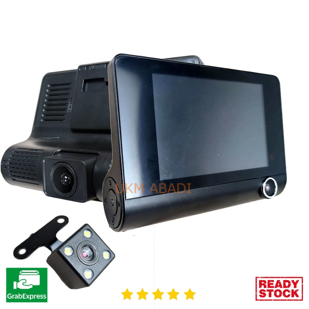 CCTV Car DVR Kamera Mobil 1080P 4 Inch Screen with Rear View Camera T319