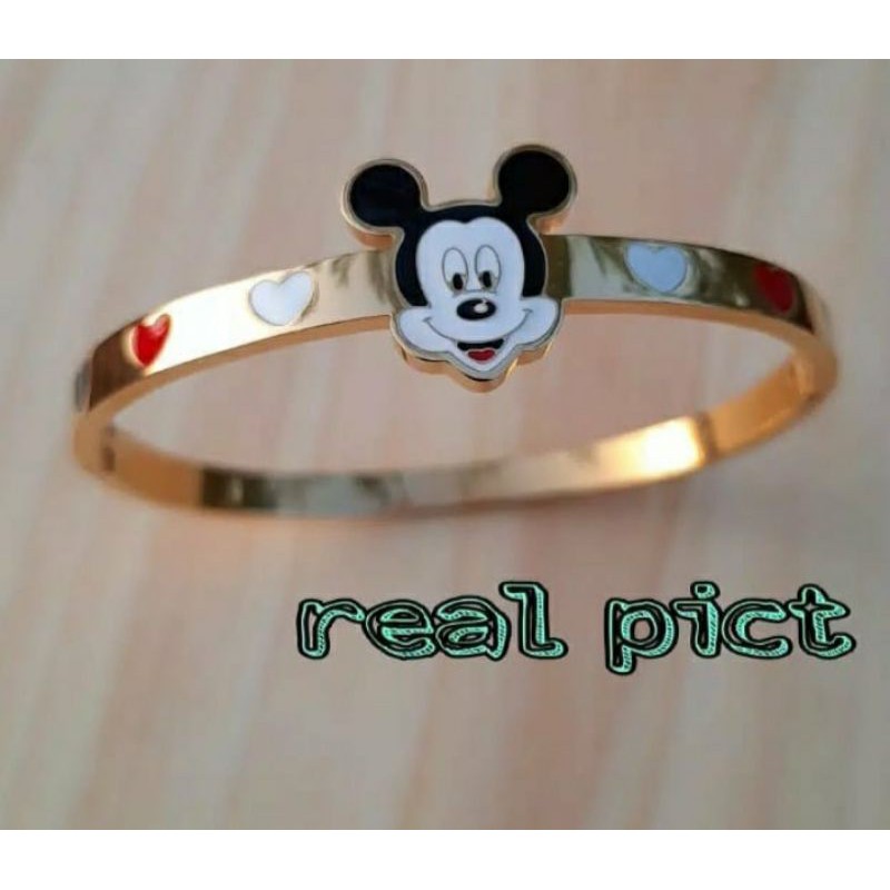 Gelang Titanium Mickey Mouse / Mickey Mouse Titanium Bangle