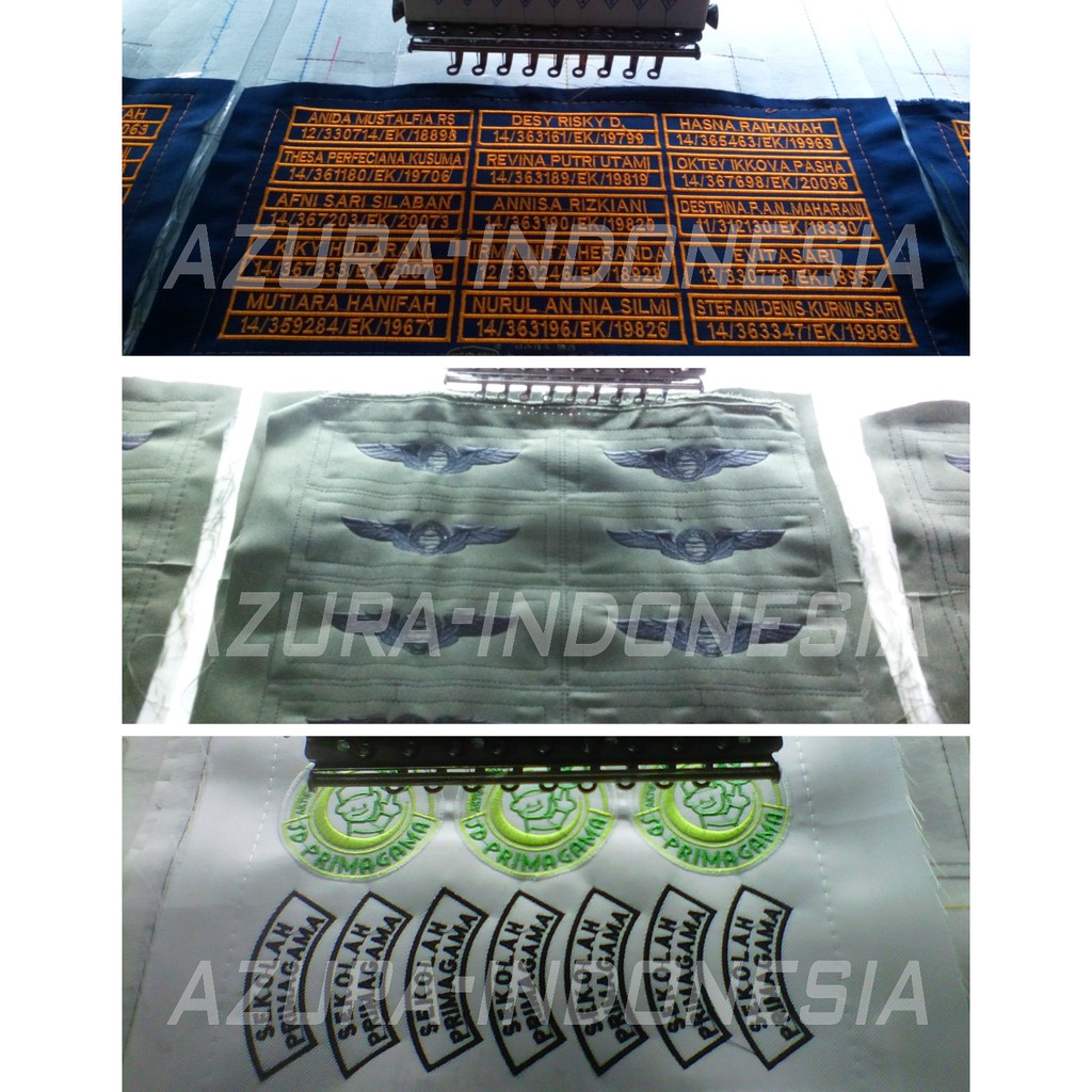 Jual Emblem Lokasi Sekolah Custom Emblem Bordir Lokasi Lengan Seragam ...