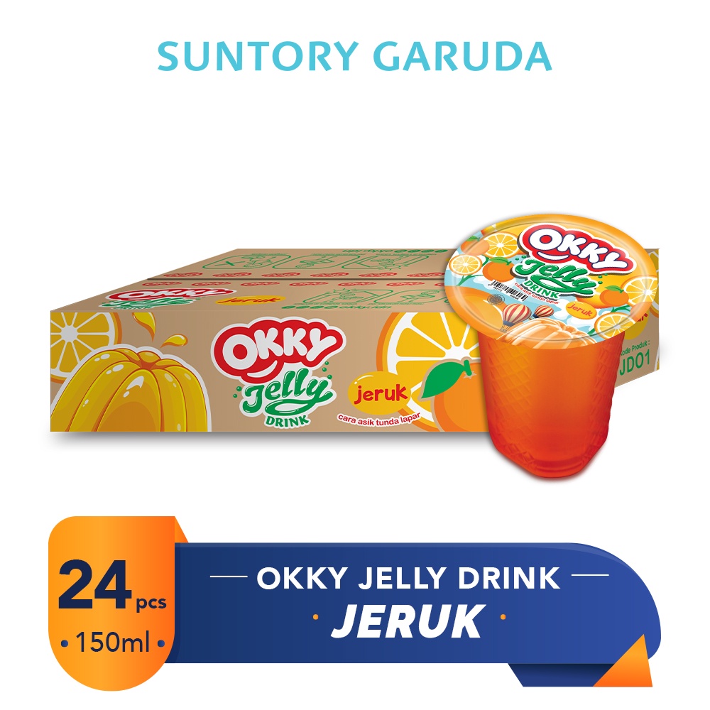 Jual Okky Jelly Drink Rasa Jeruk Cup 150ml Shopee Indonesia