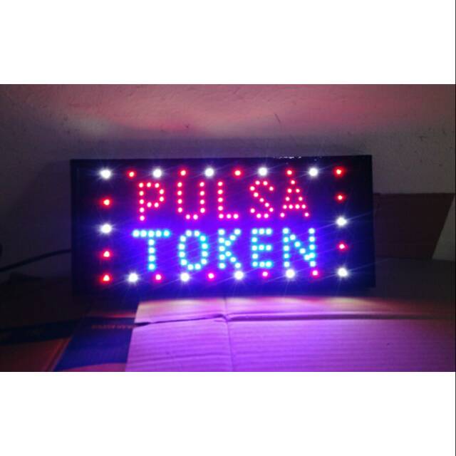 Tulisan lampu led / led sign pulsa token