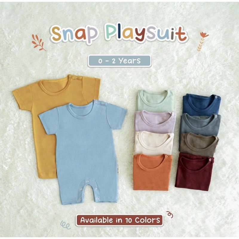 Nice Kids Baby Snap Playsuit / Romper Bayi 0-2thn