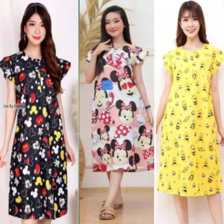 SEK.26Au22ᵁ • DASTER REMAJA KARAKTER KEKINIAN BUSUI BUMIL KATUN JEPANG LENGAN PENDEK DASTER