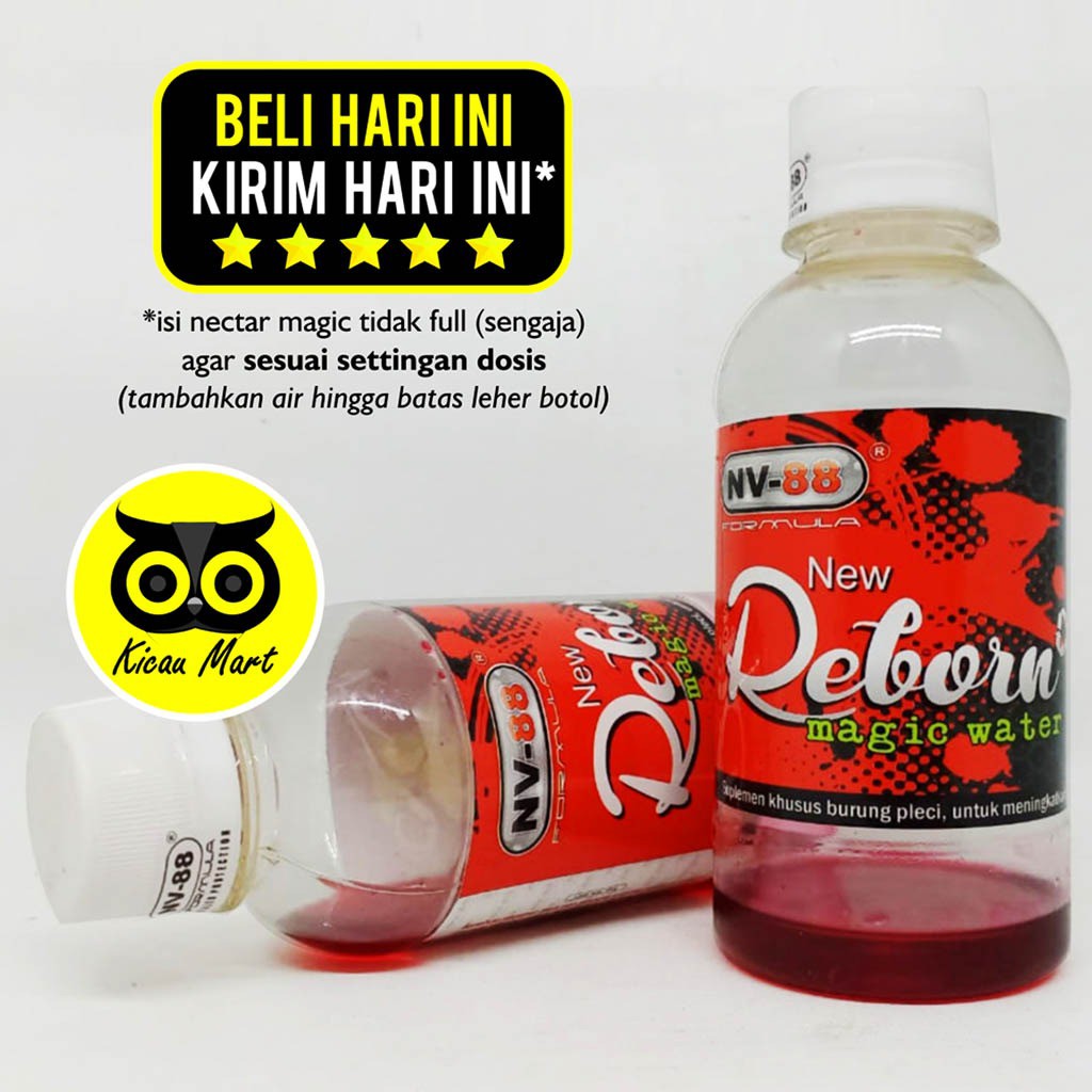 AIR MINUM MINUMAN BURUNG LOVEBIRD PLECI MURAI KACER REBORN WATER NV-88 VITAMIN OBAT MACET BUNYI VHMINV1