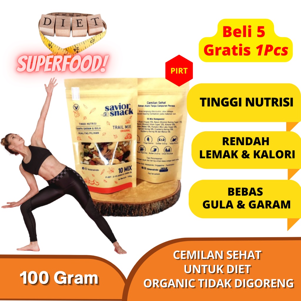 

TRAIL MIX MAKANAN SEHAT UNTUK DIET, CEMILAN RINGAN SEHAT ORGANIC DAN TIDAK DI GORENG