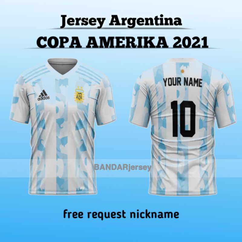 JERSEY ARGENTINA COPA AMERIKA 2021 (FREE NICKNAME)