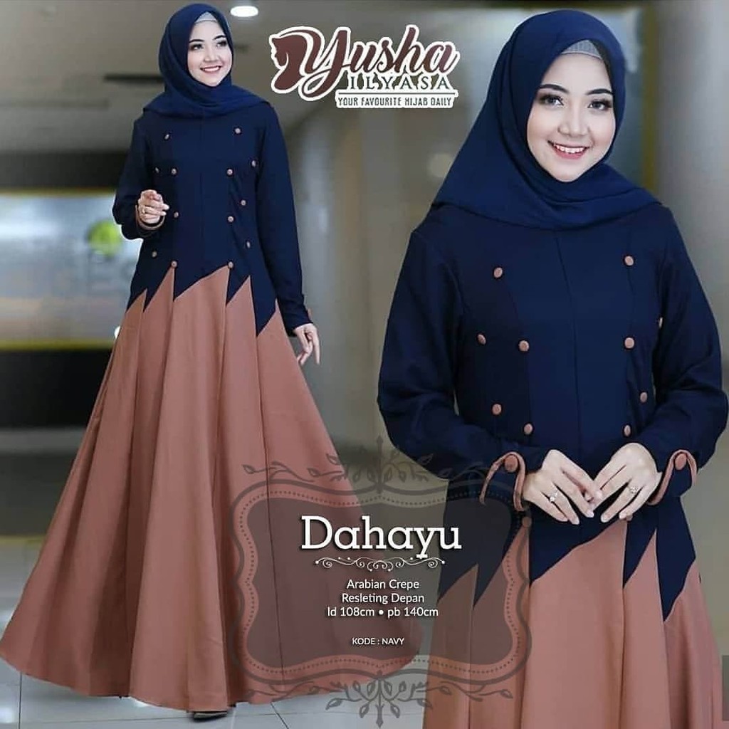 Ns FC Najibah Gamis Syar'i asdf Putih Benhur Abu Toska Navy Maroon Hujan